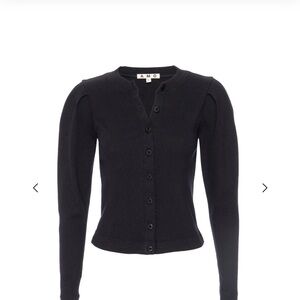 AMO PUFF SLEEVE CARDIGAN
VINTAGE BLACK. Size Small.